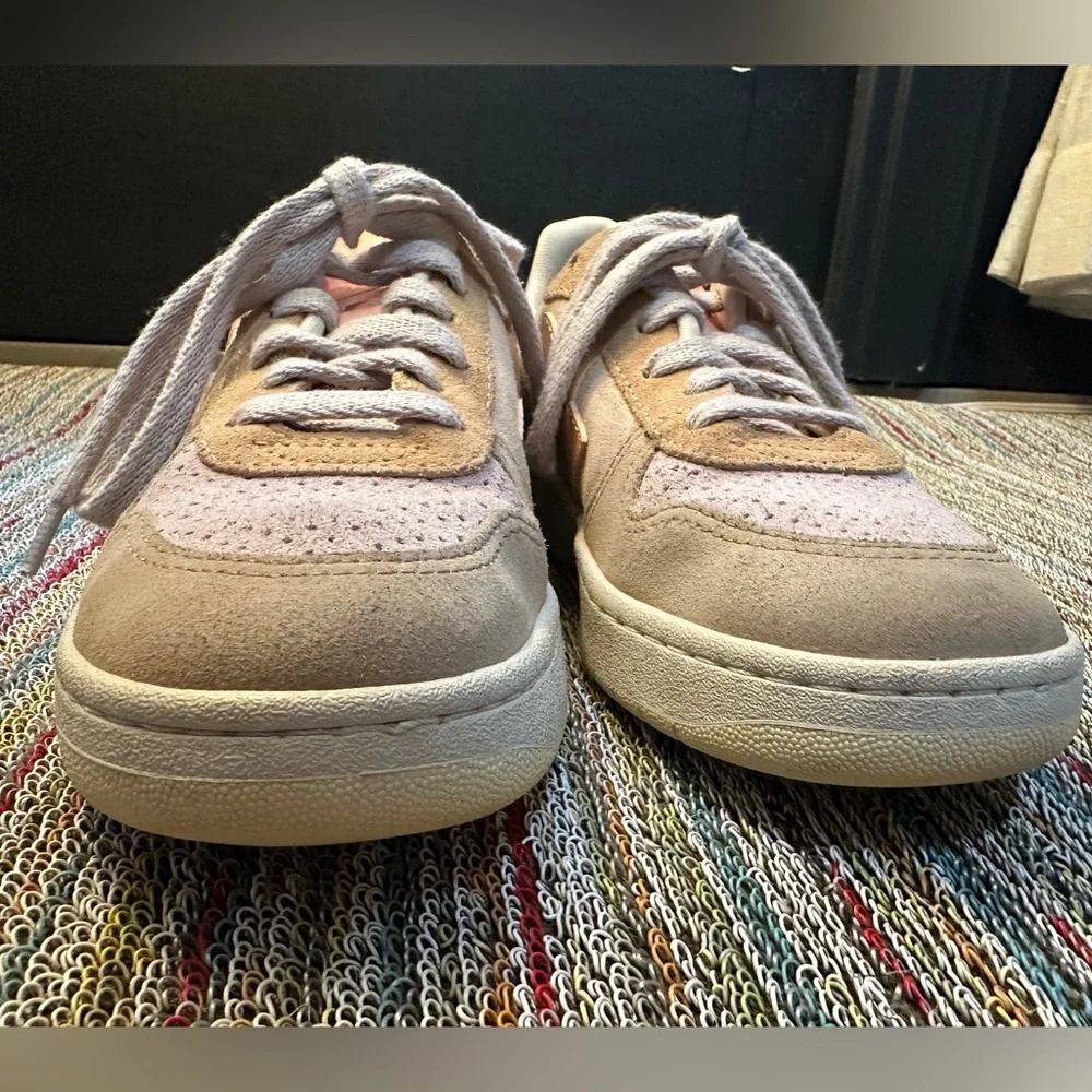 Veja EXCELLENT V-10 suede multico peach sneakers - pink/lavender/tan/butter -6 - Picture 9 of 16